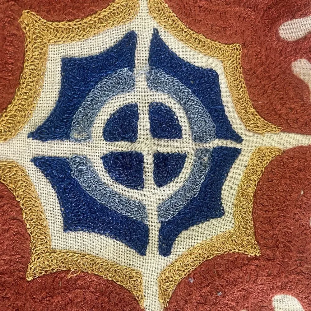 Pier 1 Vintage 2 Pillow Covers 18” x. 18” Mediterranean Tile Blue Terracotta